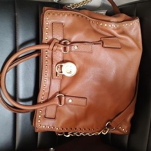 "Rare" 🍒🍒💖 Michael Kors Beautiful Leather Hamilton Large Tote Bag